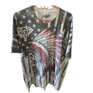 Poison Vintage All Around Graphic Skeleton Tee Size 2XL